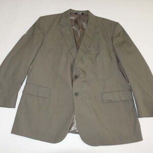 Jos. A. Bank Men's Blazer Size 48 Regular Olive Green Cotton Blend Sports Jacket